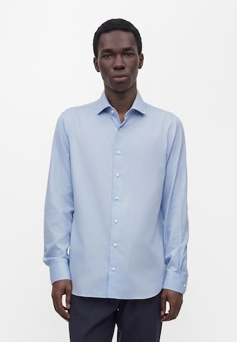 Slim fit Camicia 'DOBBY' di Michael Kors in blu: frontale