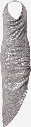 Nasty Gal Φόρεμα κοκτέιλ σε ασημί: μπροστά