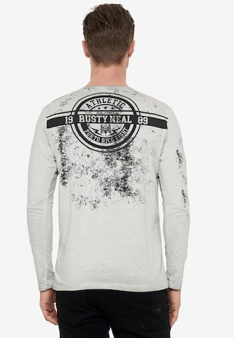 Rusty Neal Cooles Longsleeve mit großem Front Print in Grau