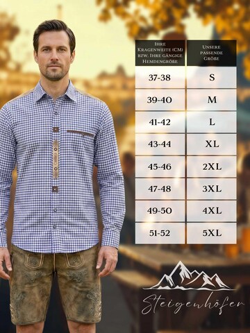 Steigenhöfer Regular fit Button Up Shirt 'Leopold' in Blue