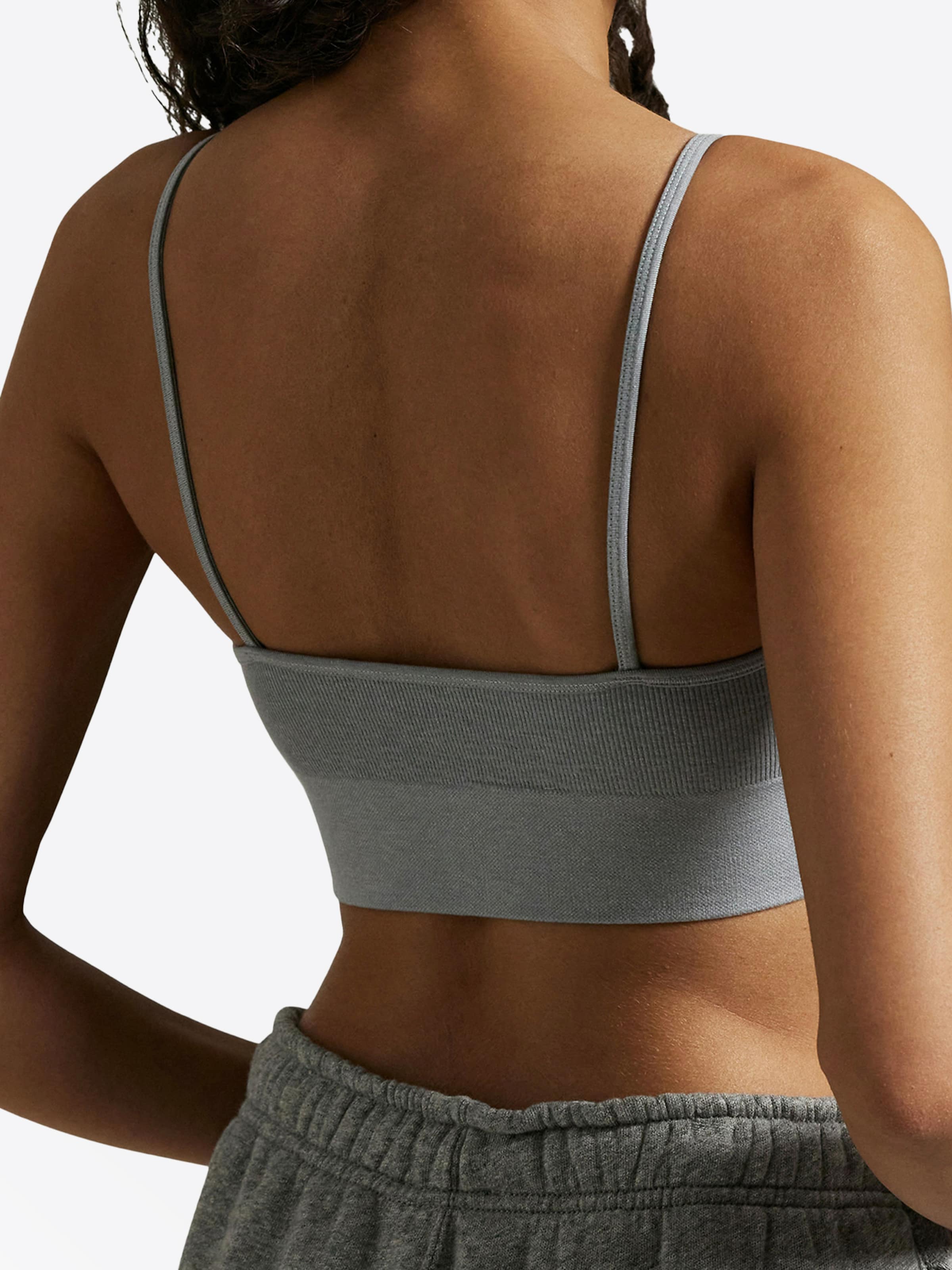 Polo Ralph Lauren Bralette Bra ' Ribbed Seamless ' in Grey