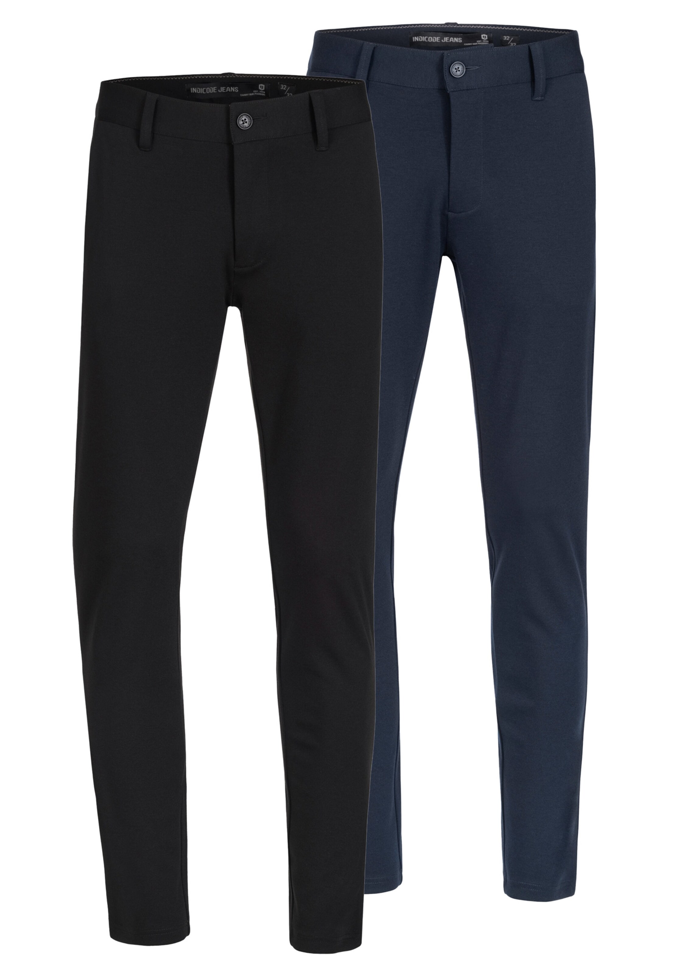 INDICODE JEANS Chino trousers in Blue: front