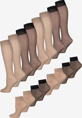 Nur Die - Calcetines ' Strümpfe & Söckchen 20 DEN ' en beige: frente
