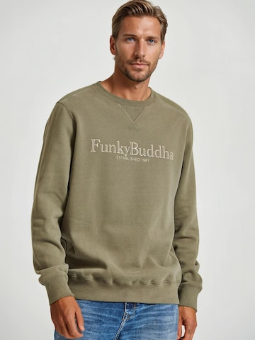 Sweat-shirt Funky Buddha en vert : devant