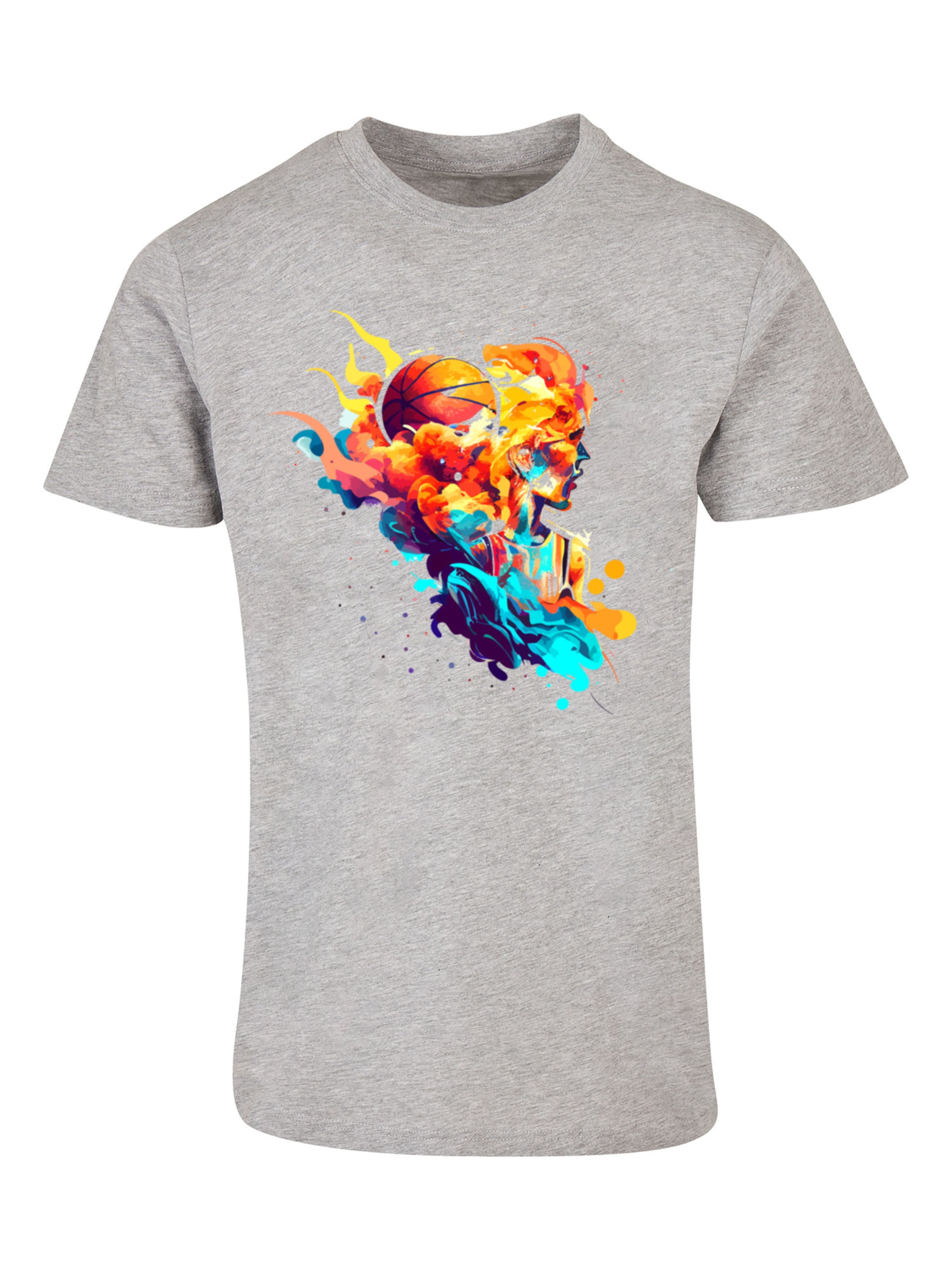 F4NT4STIC Shirt in Grijs: voorkant