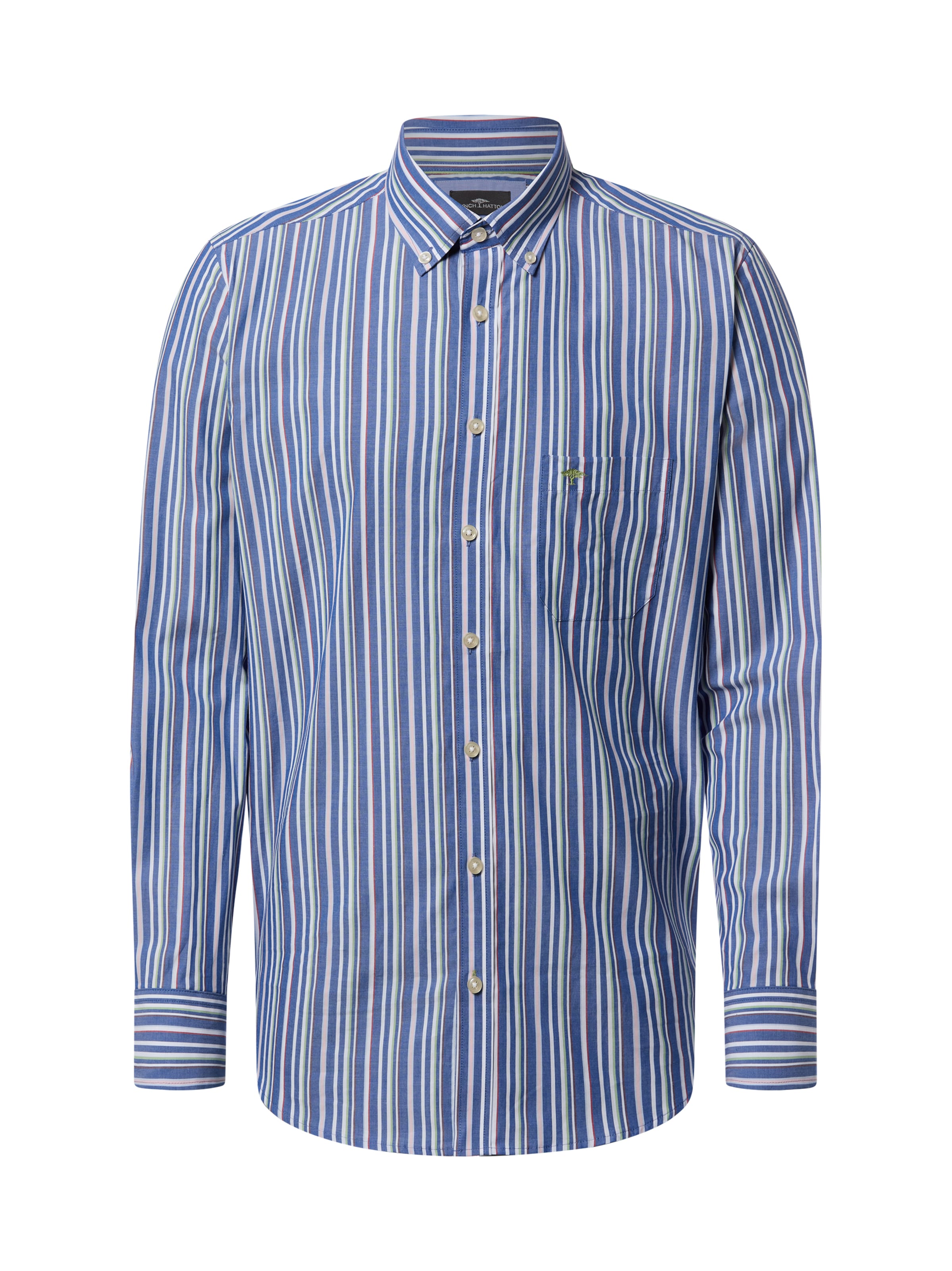 FYNCH-HATTON Button Up Shirt in Blue / White, Item view