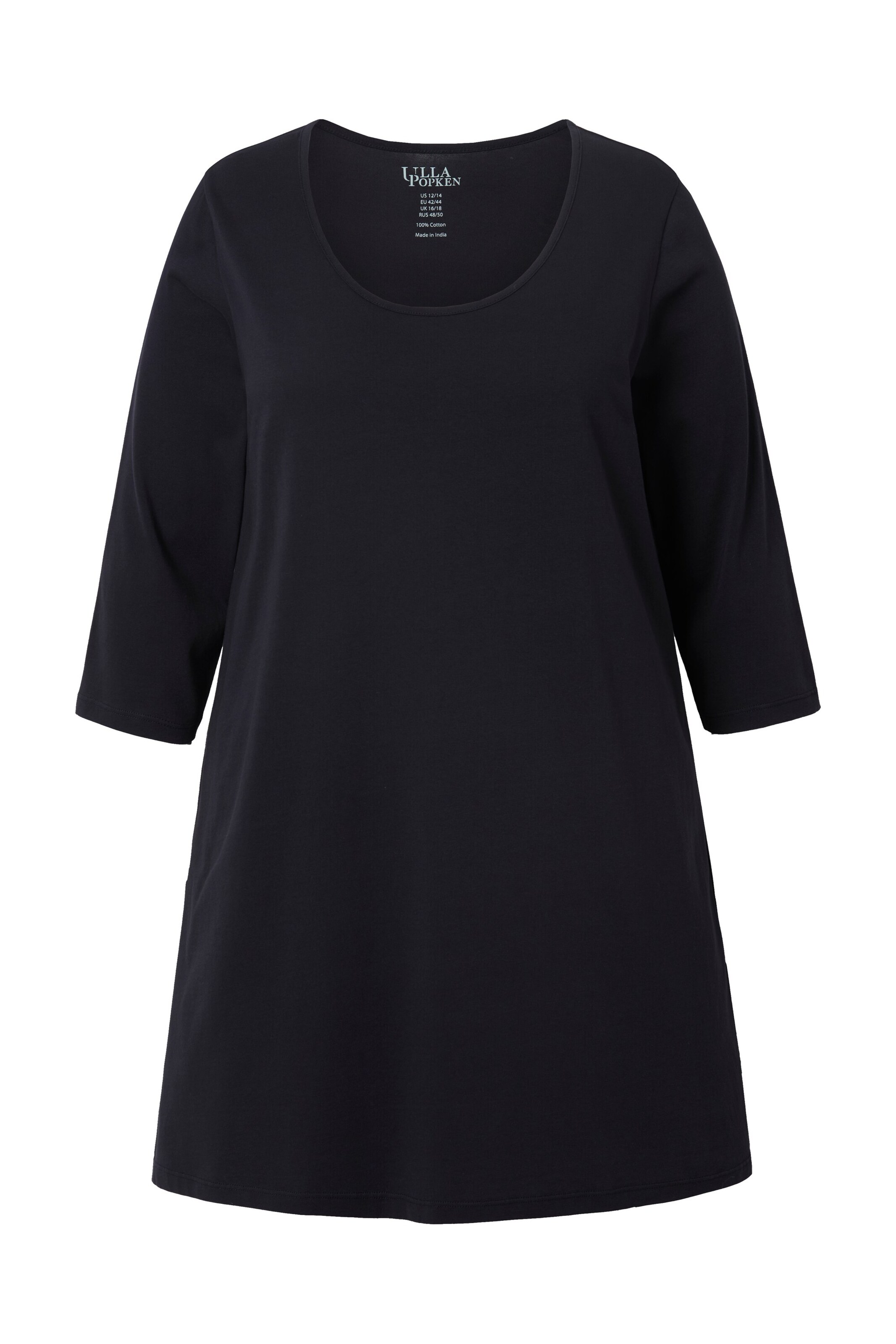 Ulla Popken Shirt in Zwart: voorkant