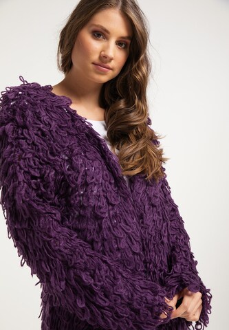 IZIA Knit Cardigan in Purple