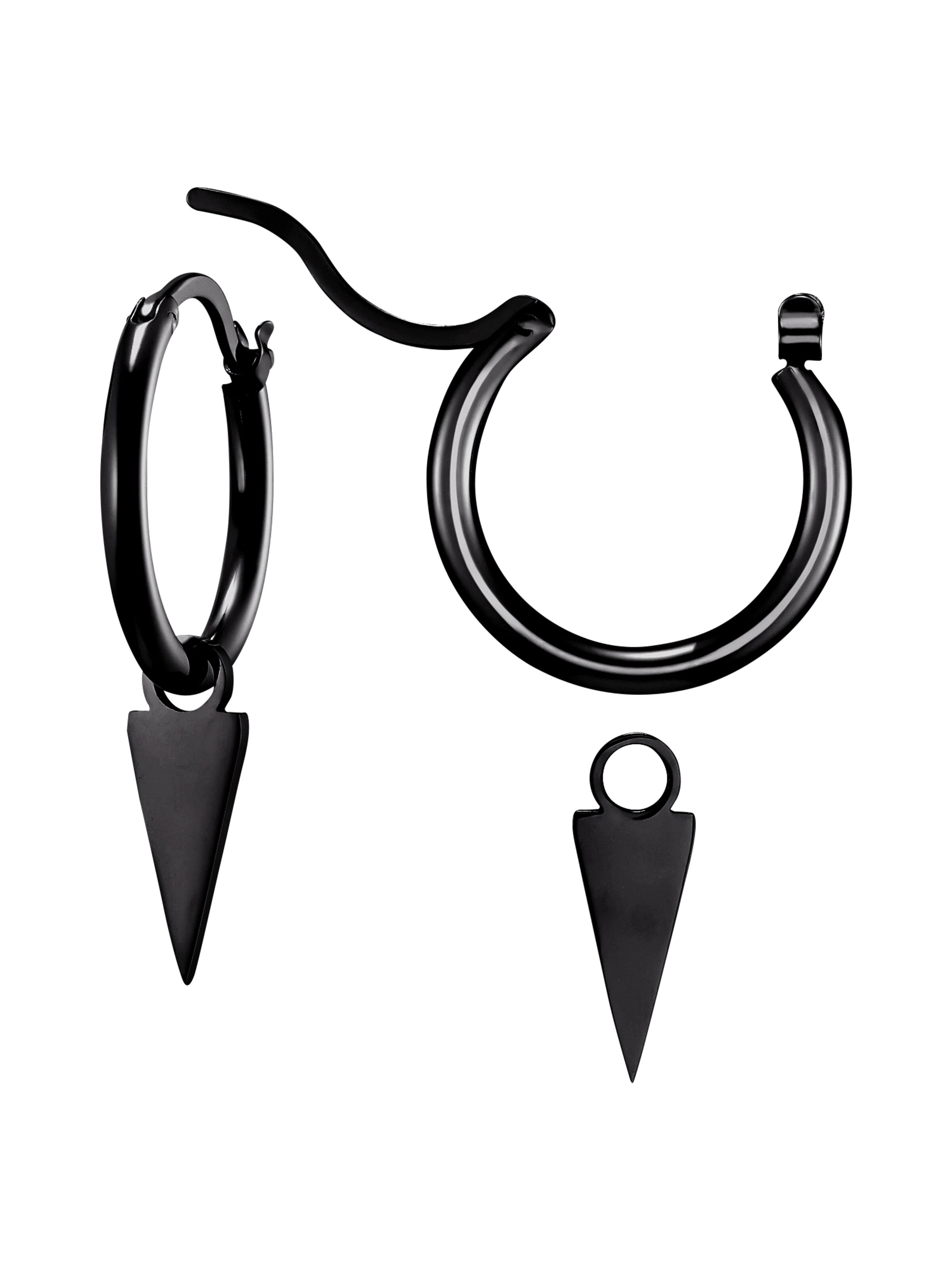 Boucles d'oreilles 'Dreieck' Heideman en noir