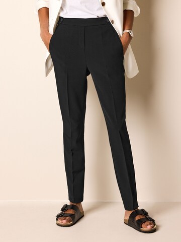 Next Regular Pleated Pants in Black: front