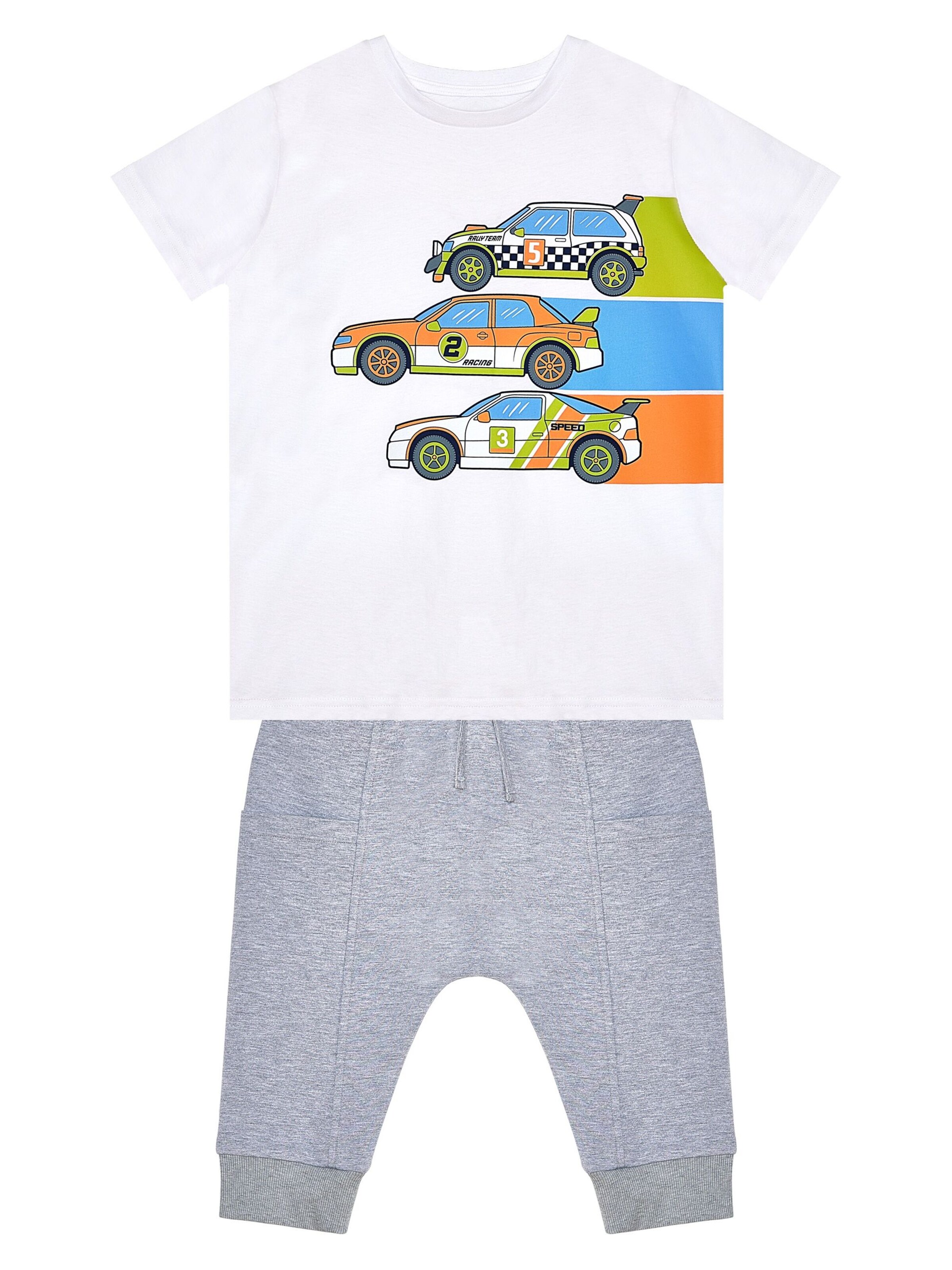 Denokids Tracksuit 'Racer' in White: front