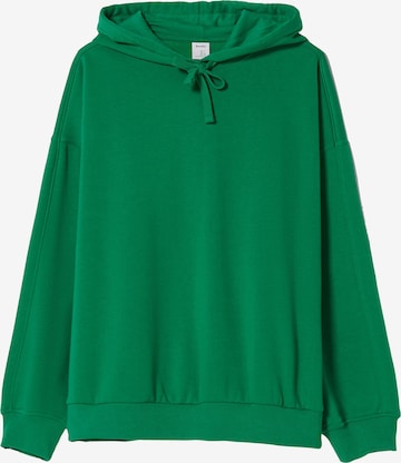 Bershka Sweatshirt in Green: front