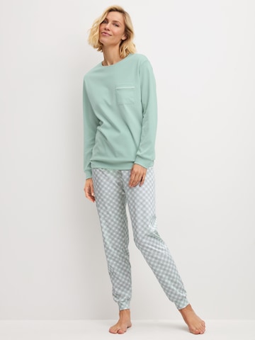 CALIDA - Pijama 'Sweet Dreams' em verde: frente