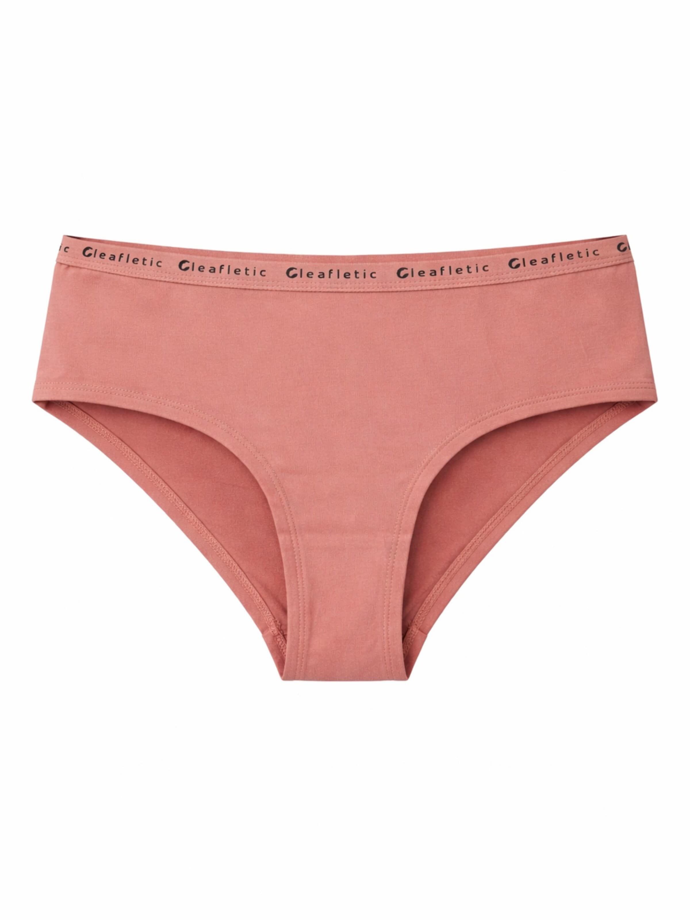 LEAFLETIC Panty 'Leafletic Mid Rise Brief' in Pink: front