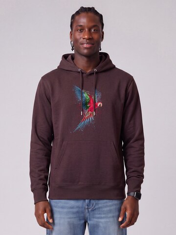 Felpa ' Papagei ' di Watapparel in rosso: frontale