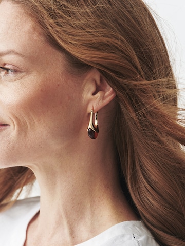 Boucles d'oreilles 'Grette' TATUUM en rouge : devant