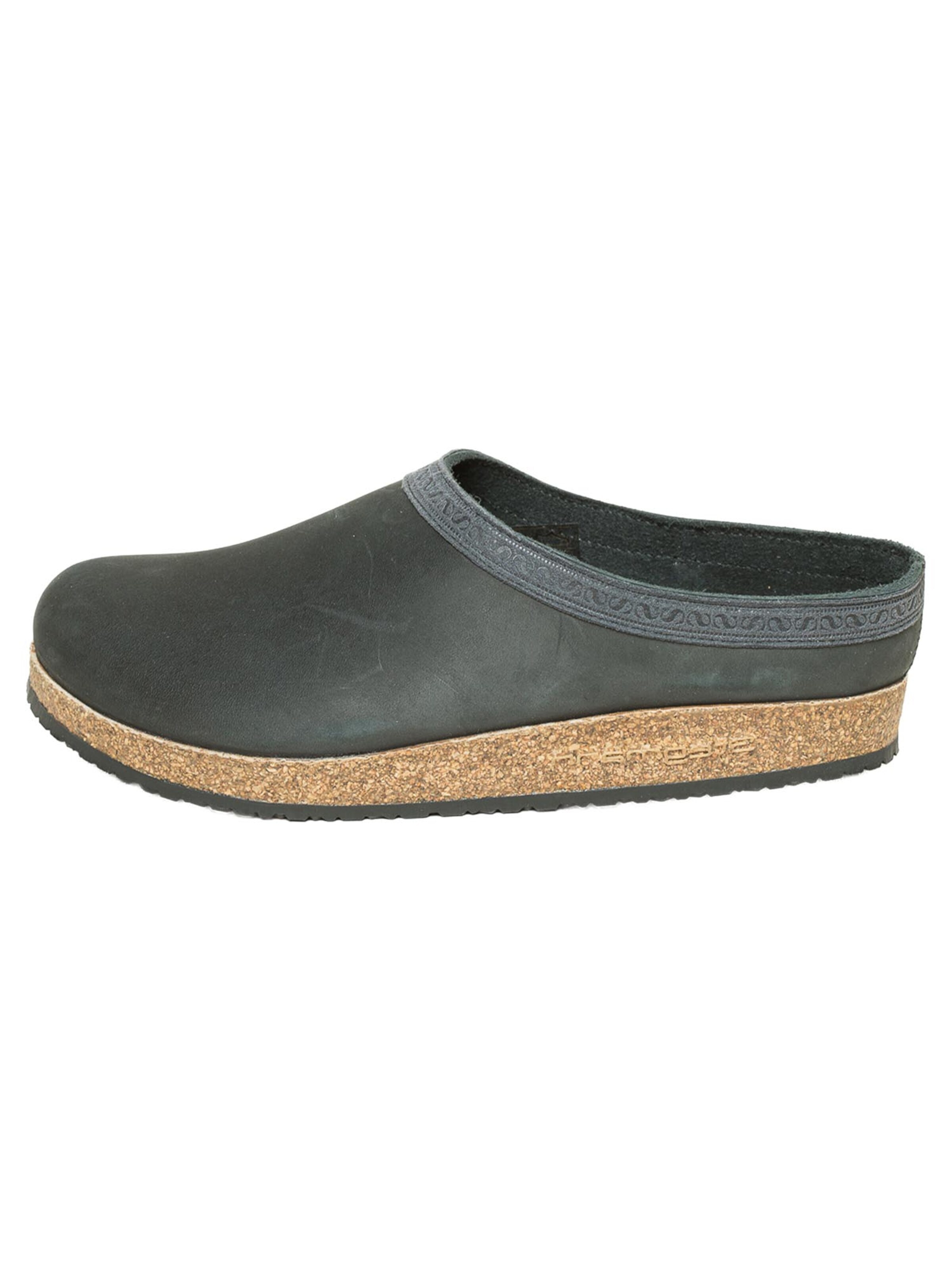Stegmann Clogs 'Leder' in Zwart: voorkant