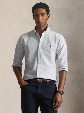 Polo Ralph Lauren Средняя посадка Рубашка 'CLASSIC' в Синий: спереди