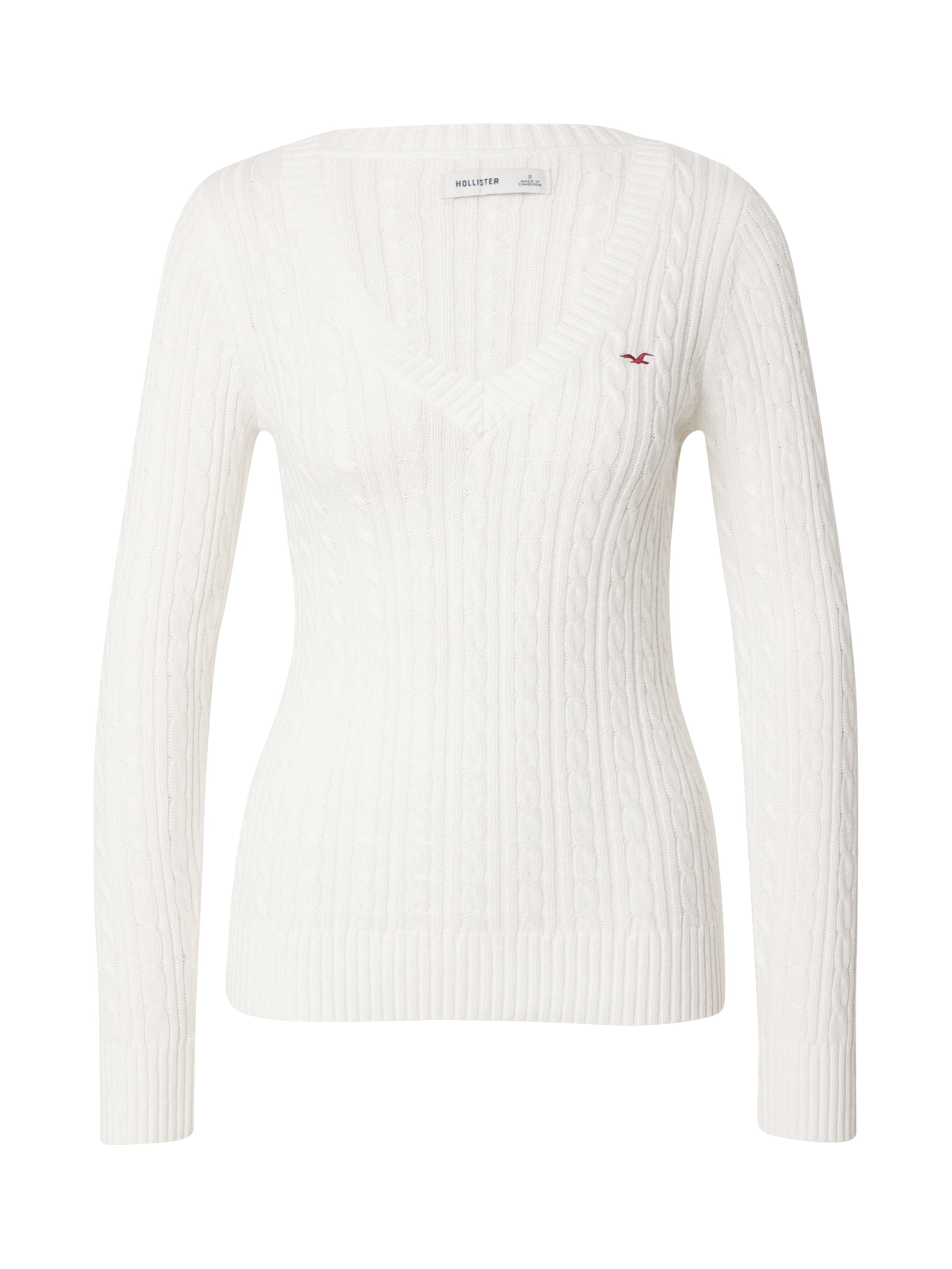 HOLLISTERPulover - bijela boja: prednji dio