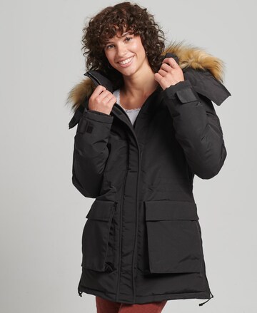 Parka d’hiver 'Everest' Superdry en noir : devant