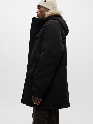 Pull&Bear Winter Coat in Black