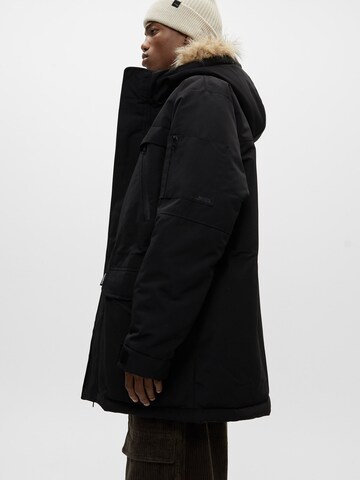 Pull&Bear Zimní kabát – černá