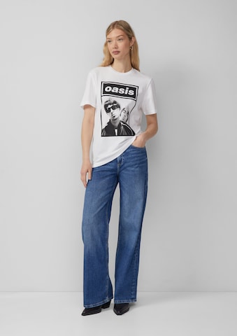 T-shirt 'Oasis Band' QS en blanc