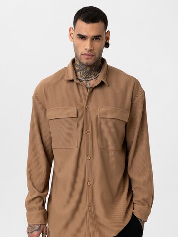 Dandalo Comfort fit Button Up Shirt 'Uberto' in Beige
