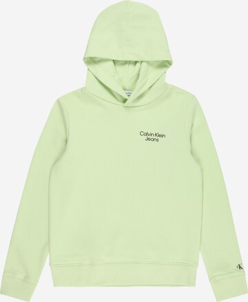 Sweat Calvin Klein Jeans en vert : devant