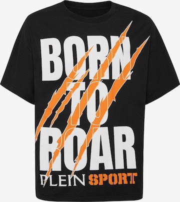 Plein Sport - Camiseta 'Scratch' en negro: frente