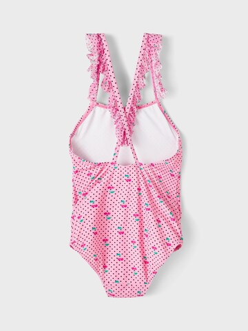 NAME ITJednodijelni kupaći kostim 'ZAGNA' - roza boja
