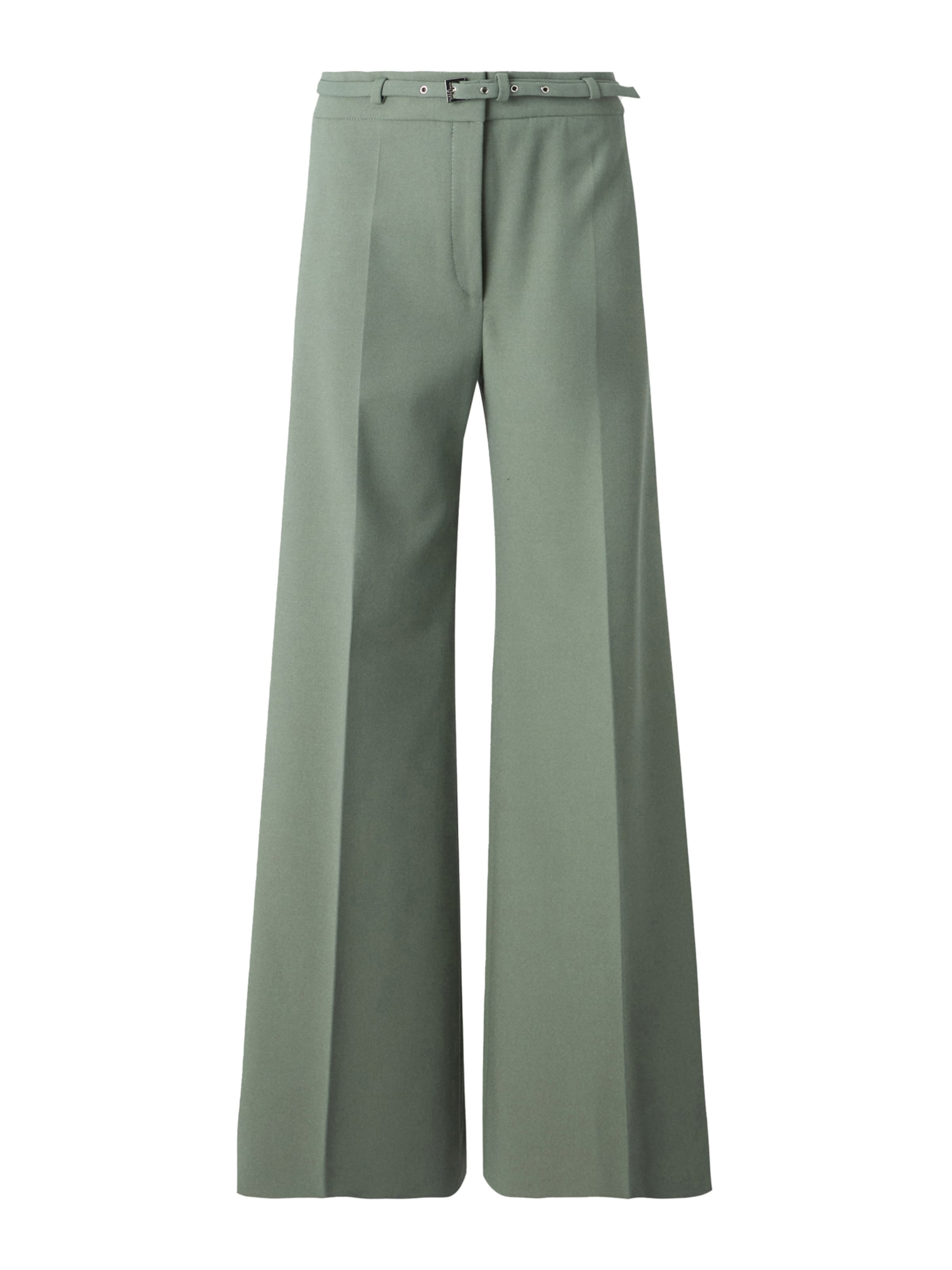 HUGO - Pierna ancha Pantalón de pinzas 'Havinera' en verde: frente