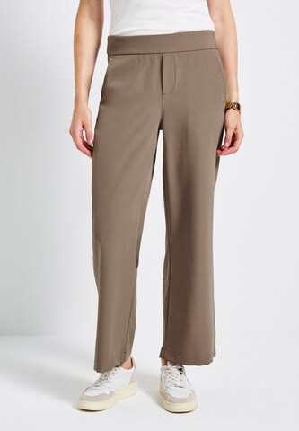 STREET ONE Wide Leg Hose in Braun: Vorderseite
