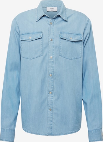 ABOUT YOU x Kevin Trapp Regular fit Button Up Shirt 'Hagen' in Blue: front