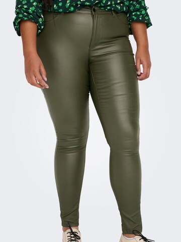 ONLY Carmakoma Skinny Pants 'Punk' in Green