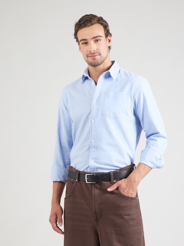 Coupe slim Chemise 'JJEOxford' JACK & JONES en bleu : devant
