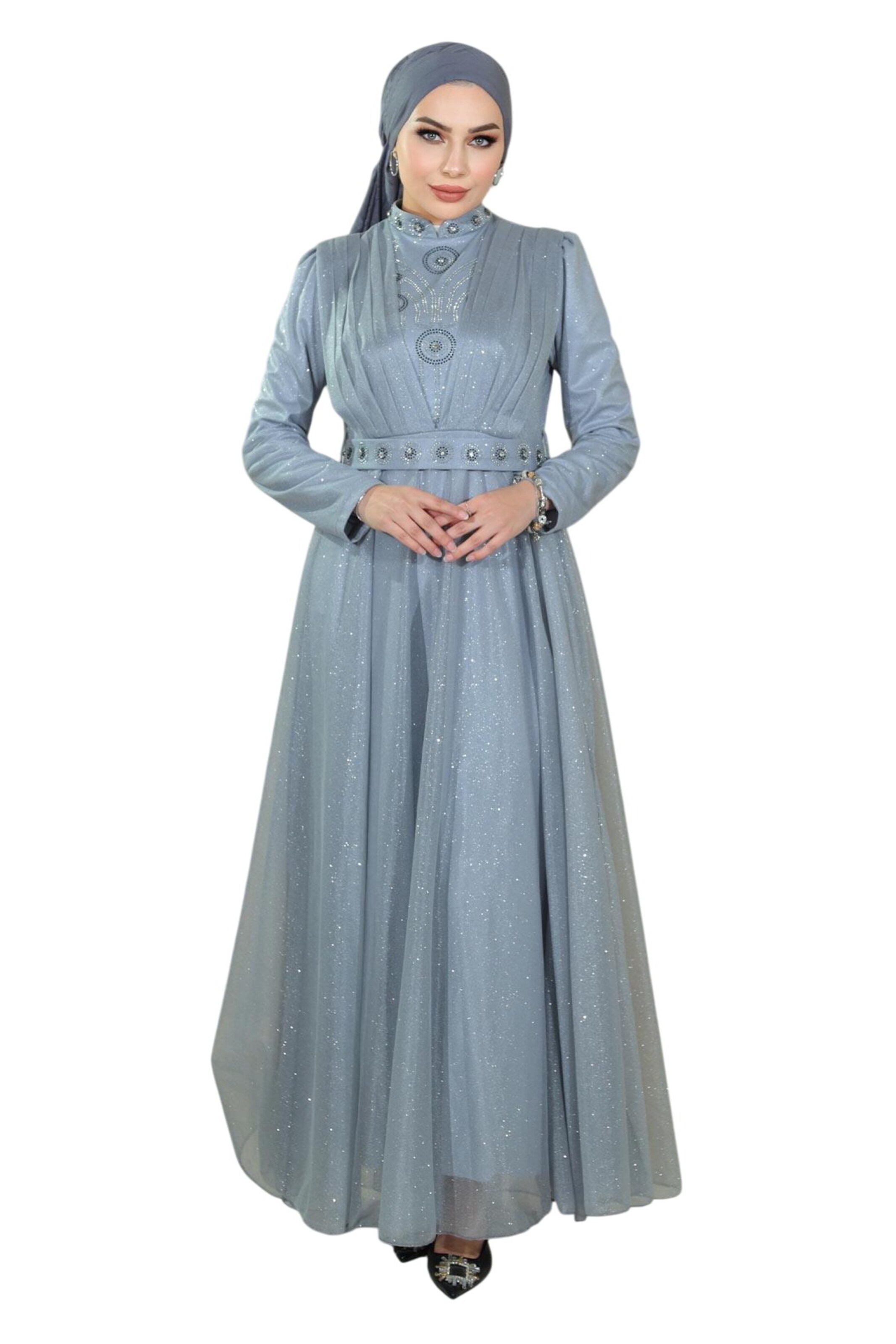 MODAMIHRAM Kleid in Blau: Vorderseite