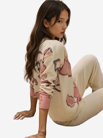 Hiccup Knit Cardigan in Beige