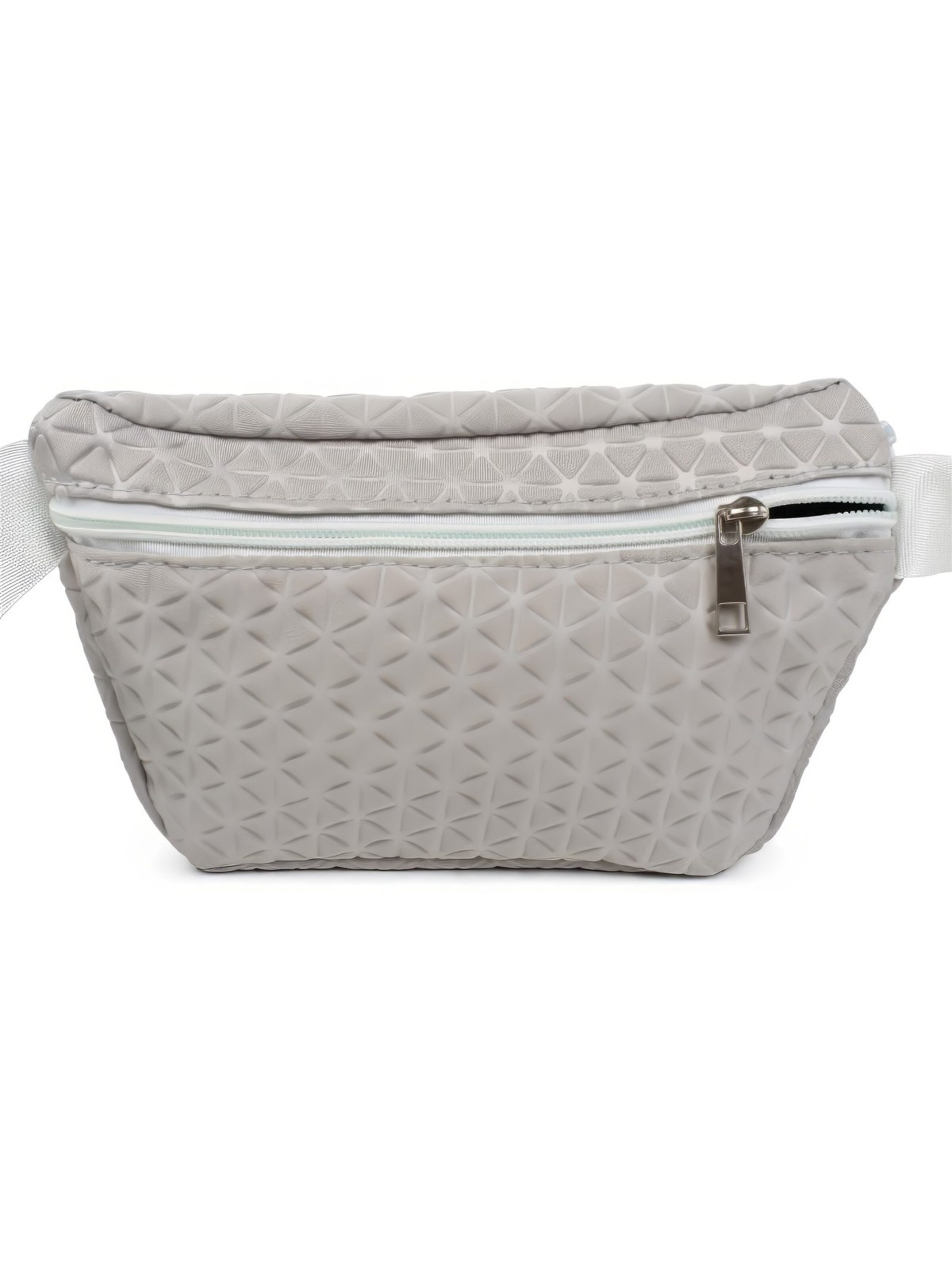 styleBREAKER Gürteltasche 'Bauchtasche geometrische Prägung, Gürteltasche'‌‌‌ in Grau