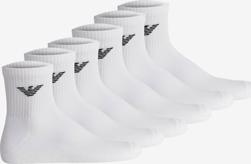 Chaussettes de sport Emporio Armani en blanc : devant