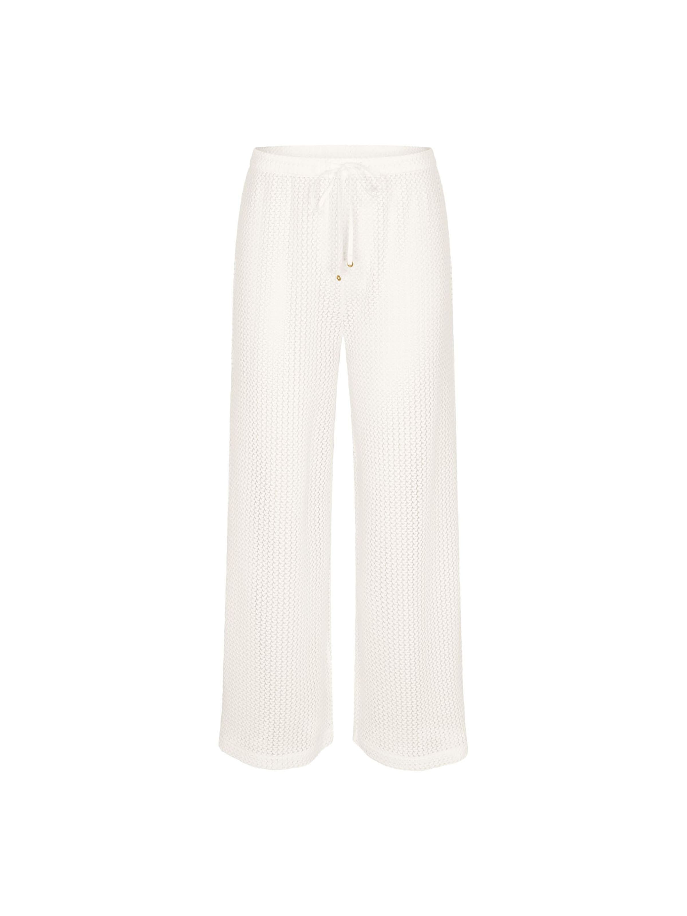 TRIUMPH Loose fit Trousers ' Red Label Beach MyWear ' in White: front