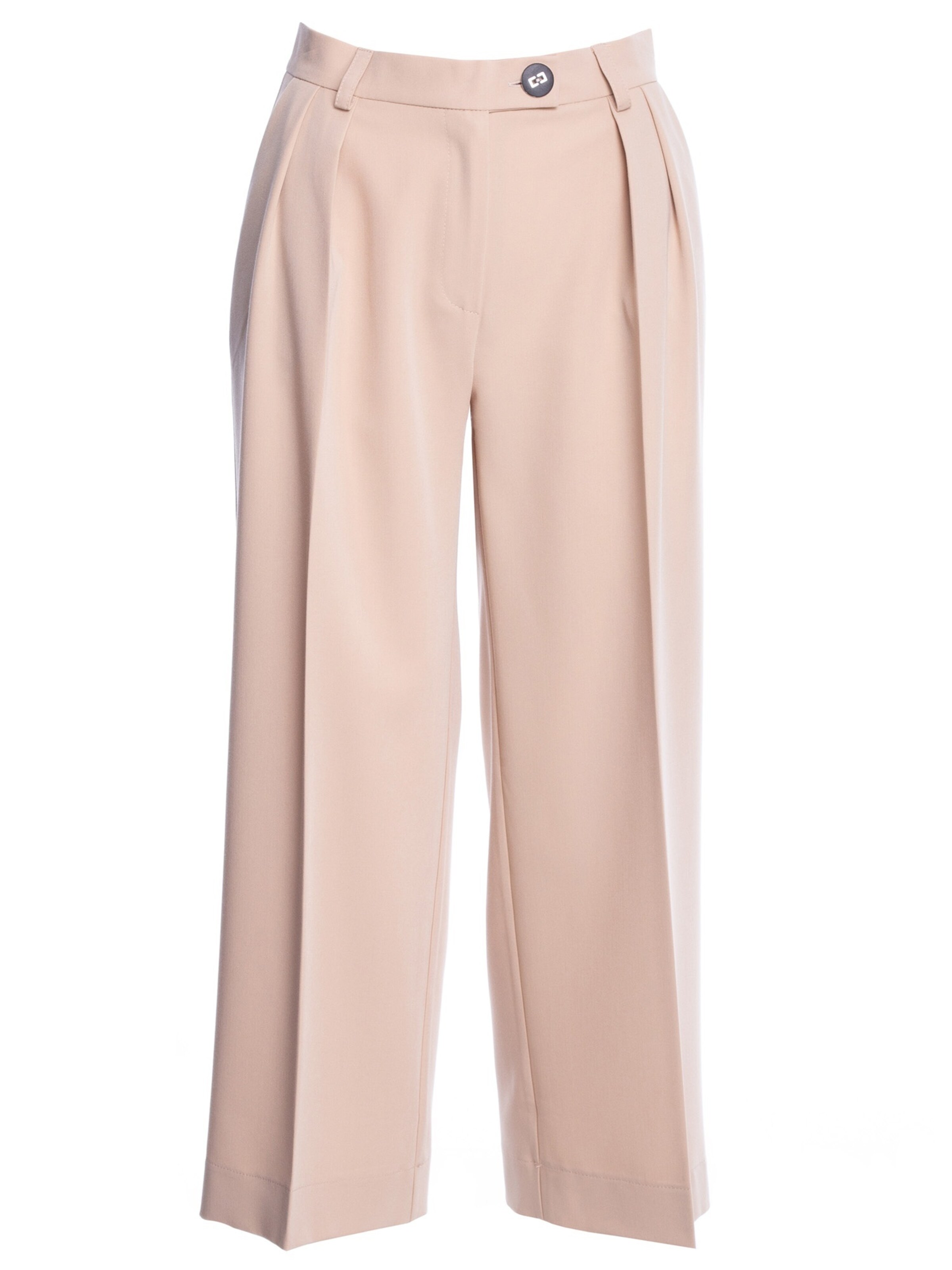 Stylove Wide Leg Hose in Beige: Vorderseite