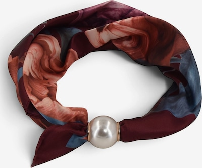 styleBREAKER Tuch 'Perlenhalstuch mit Magnetverschluss & Blumenmuster' in One Size in bordeaux, Produktansicht
