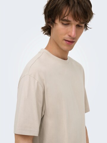 T-Shirt 'ONSFREDDIE' Only & Sons en beige