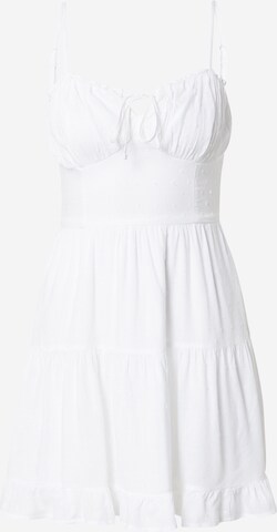 HOLLISTER Φόρεμα σε λευκό: μπροστά