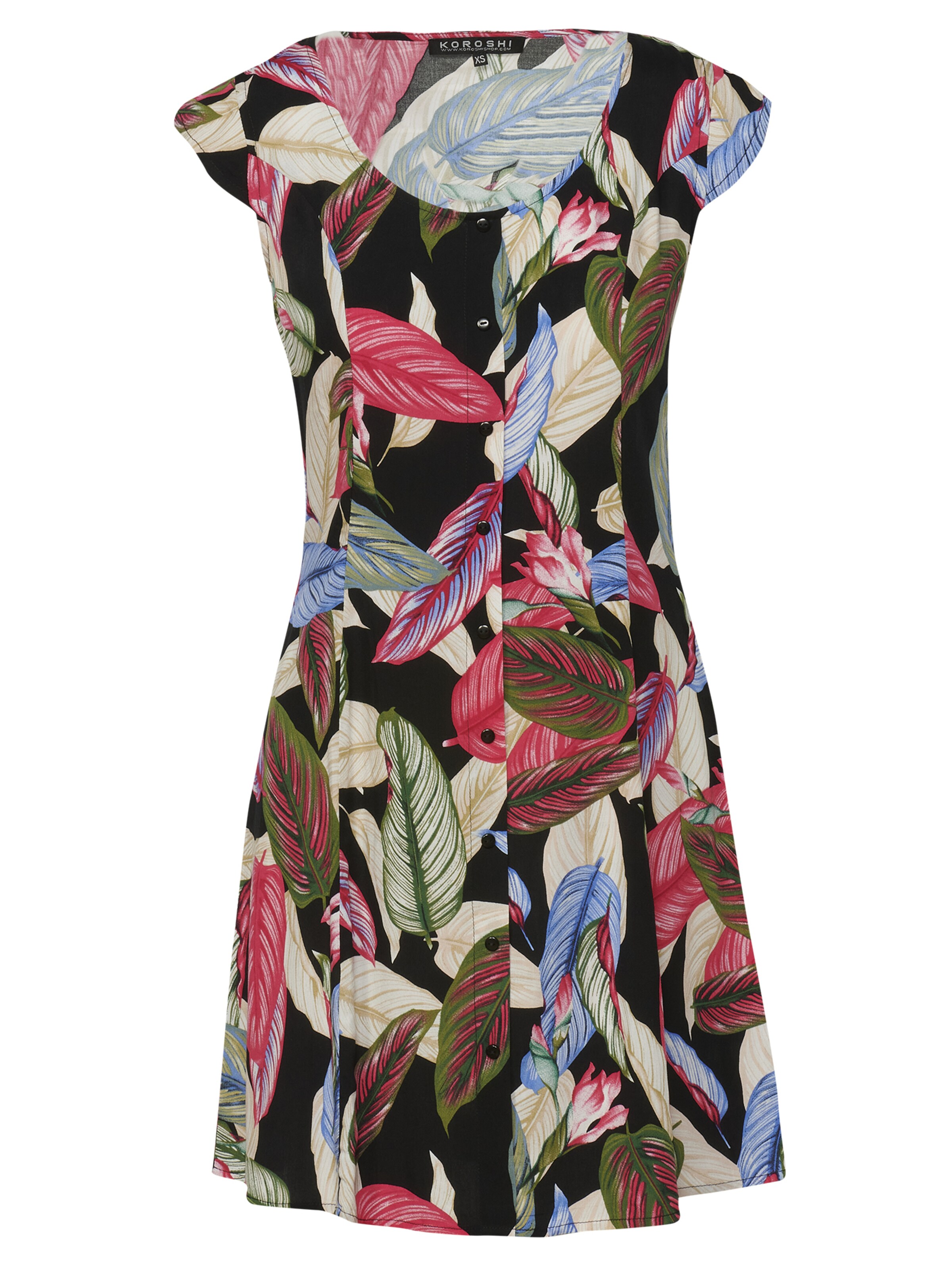 Robe KOROSHI en mélange de couleurs : devant