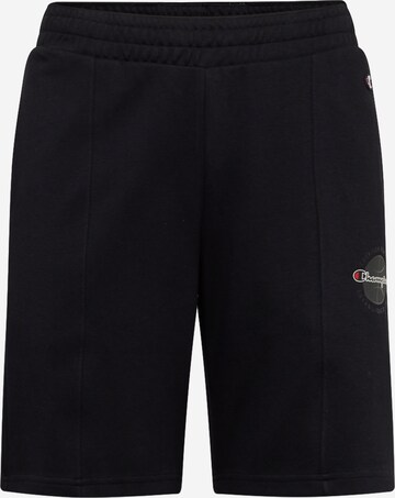 Regular Pantaloni de la Champion Authentic Athletic Apparel pe negru: față