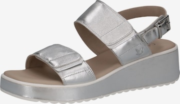 CAPRICE - Sandália em prata: frente