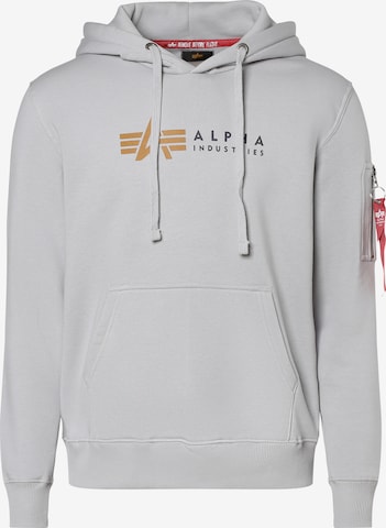 ALPHA INDUSTRIES Mikina – šedá: přední strana