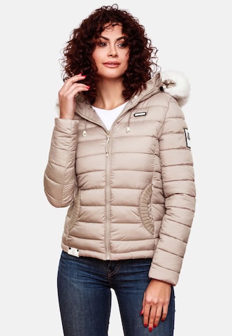 MARIKOO Winter Jacket 'Nasriin' in Beige: front